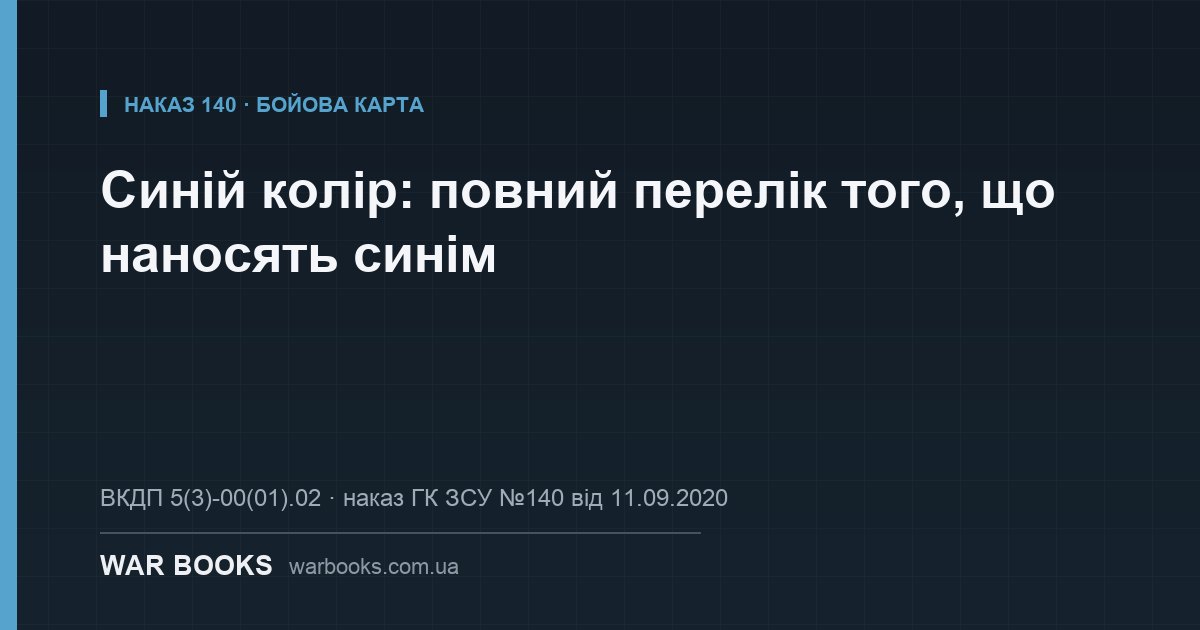 Синій колір: повний перелік того, що наносять синім