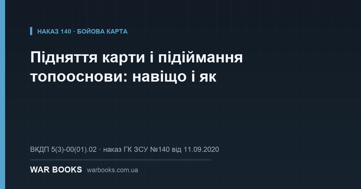 Підняття карти і підіймання топооснови: навіщо і як