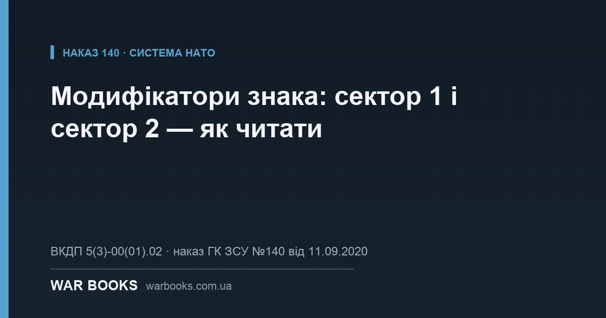 Модифікатори знака: сектор 1 і сектор 2 — як читати