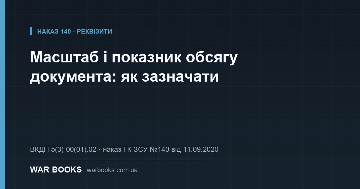 Масштаб і показник обсягу документа: як зазначати