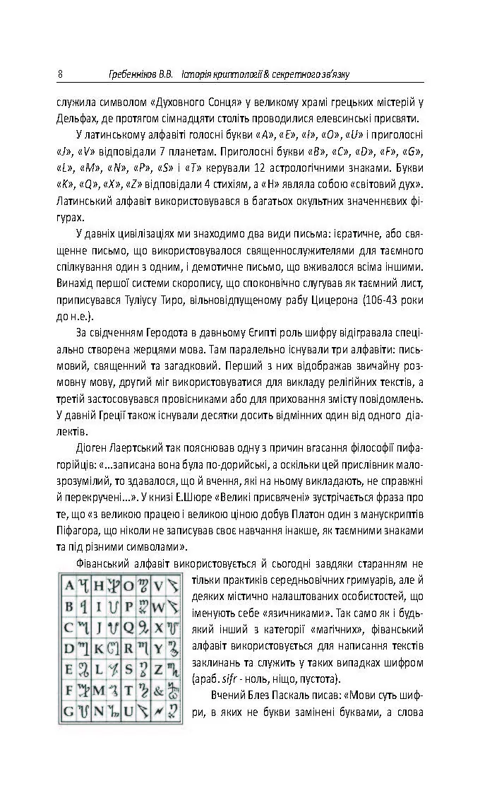 Історія криптології та секретного зв’язку. Автор — упорядник Гребенніков В. В.. 