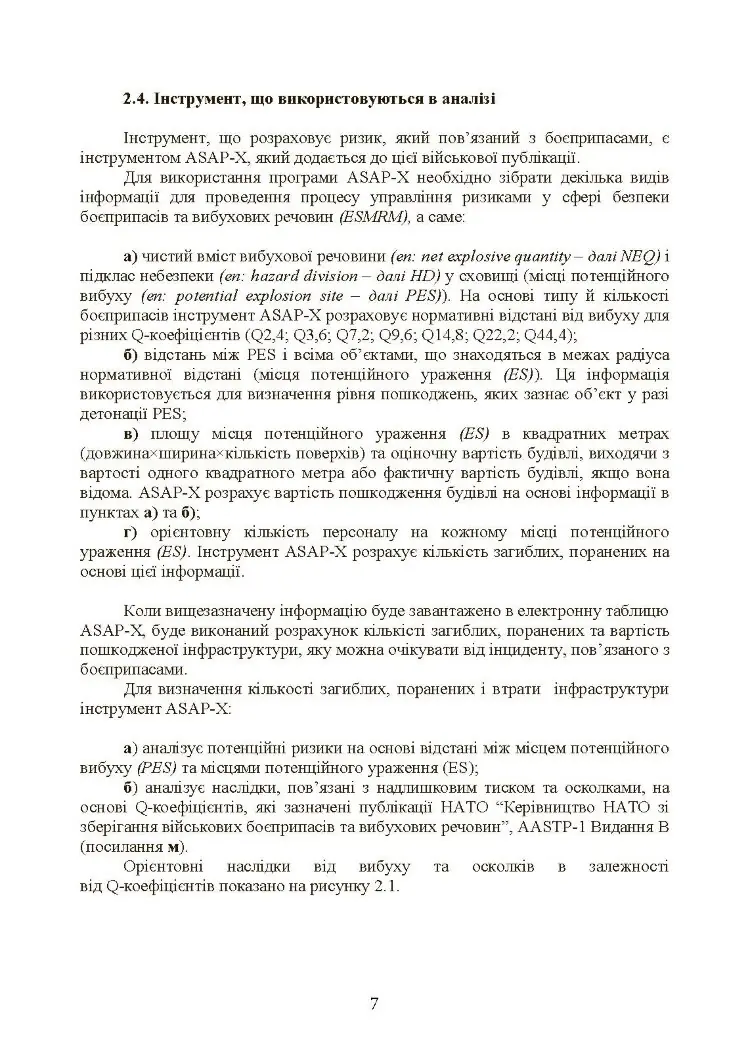 Кількісний аналіз ризиків. Інструменти для розрахунку наслідків вибуху