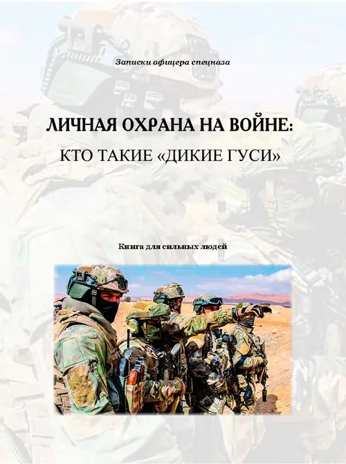Личная охрана на войне: кто такие "дикие гуси"