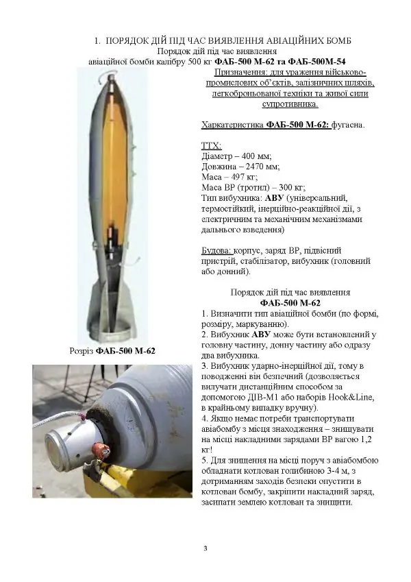 Порядок дій під час виявлення та знешкодження вибухонебезпечних предметів. Методичні рекомендації