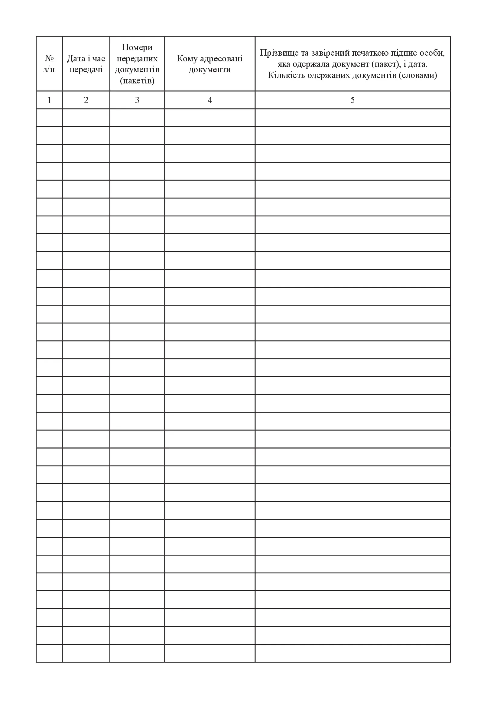 Розносна книга (форма 3). . 