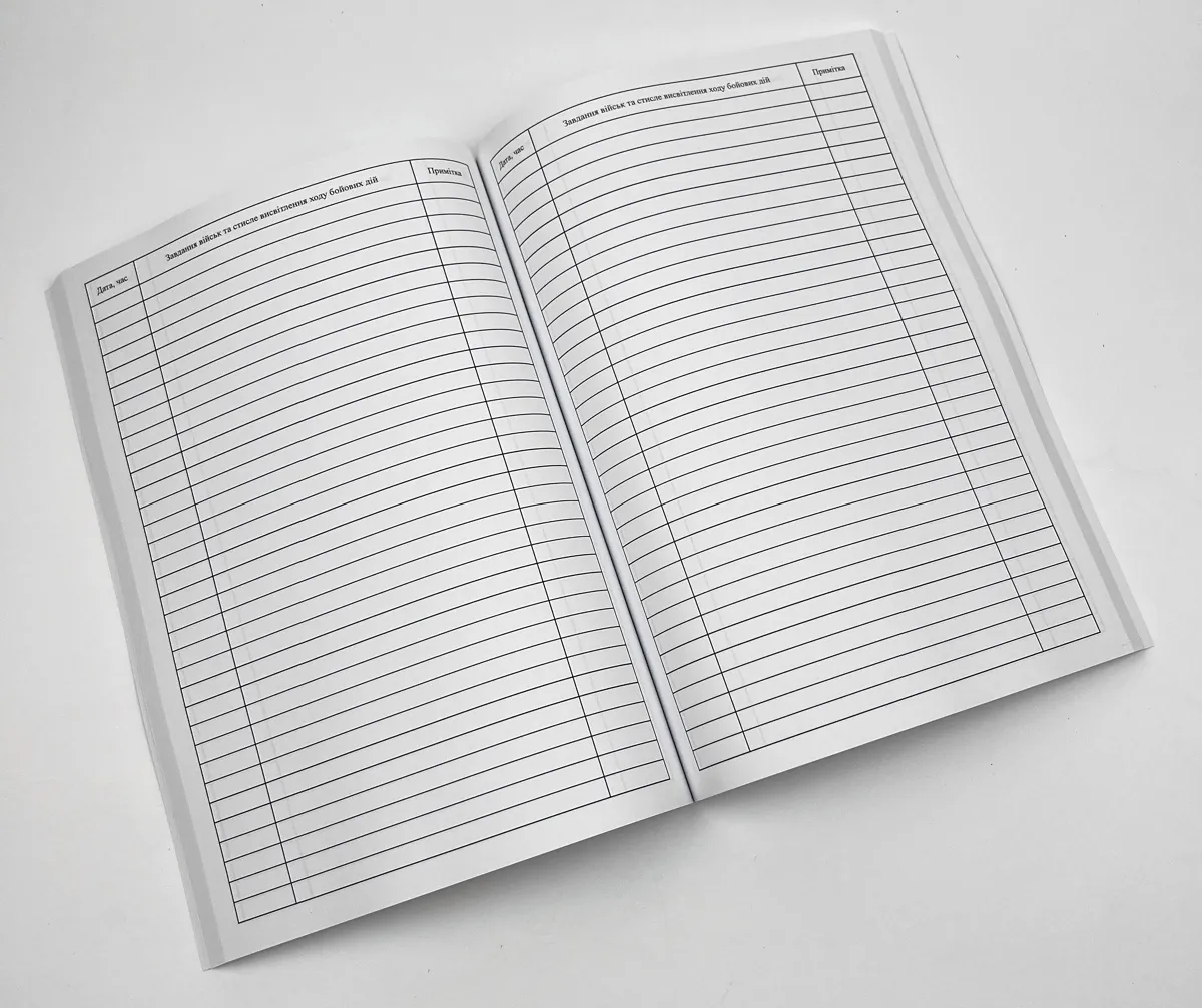 Журнал бойових дій, додаток 2