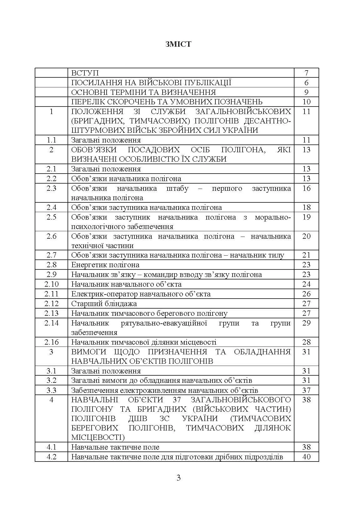 Положення зі служби загальновійськових (бригадних, військових частин, тимчасових) полігонів Десантно-штурмових військ ЗС України