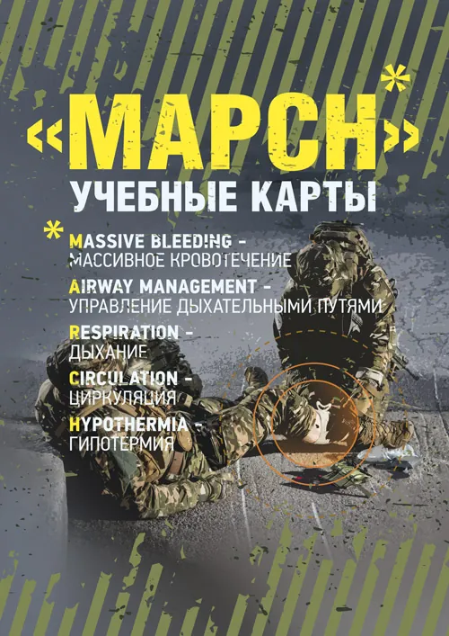 MARCH. Учебные карты алгоритама в протоколе TCCC (Tactical Combat Сasualty Сare)