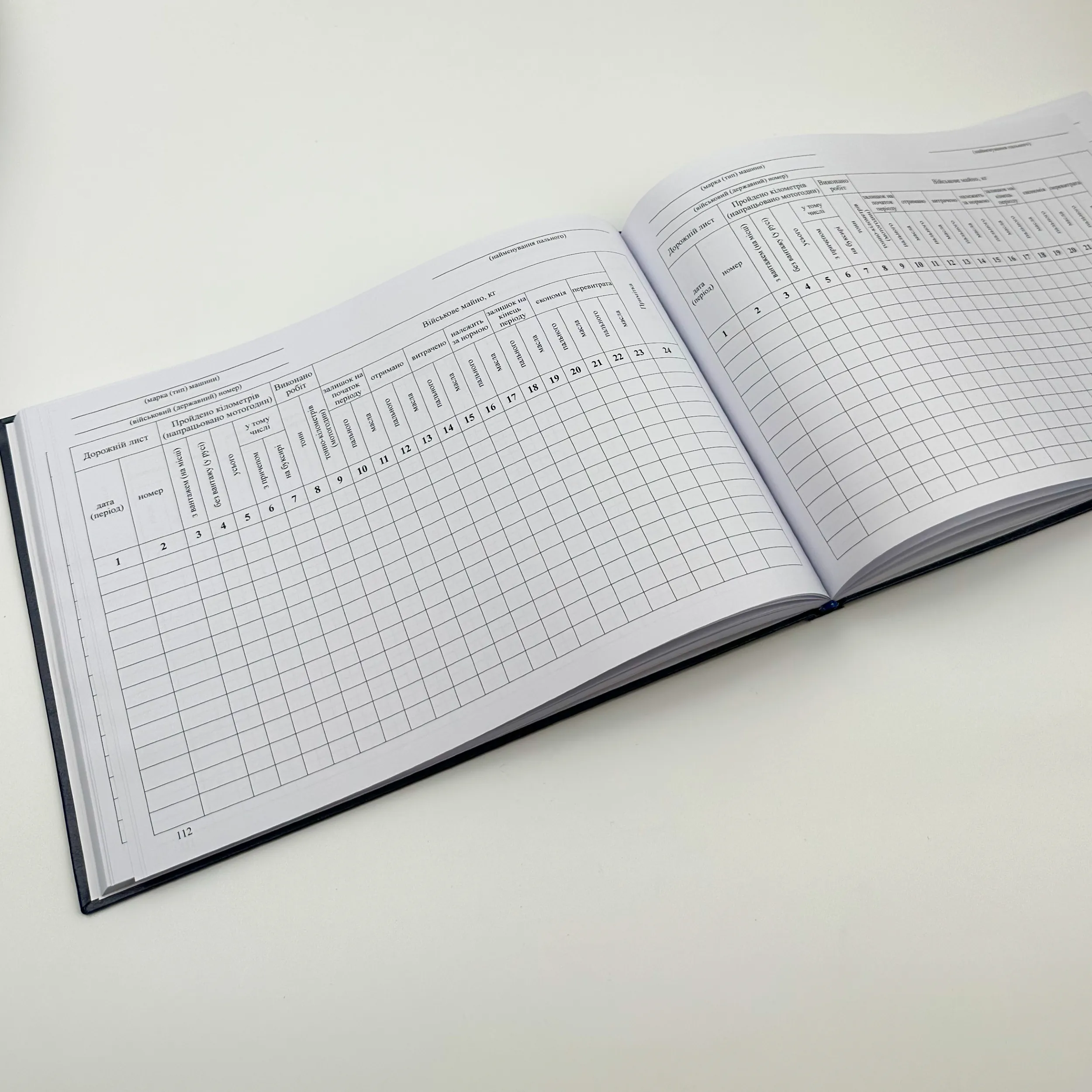 Книга обліку роботи машин витрати пального і масел, додаток 84 (додаток 82). Автор — Міністерство оборони України. 