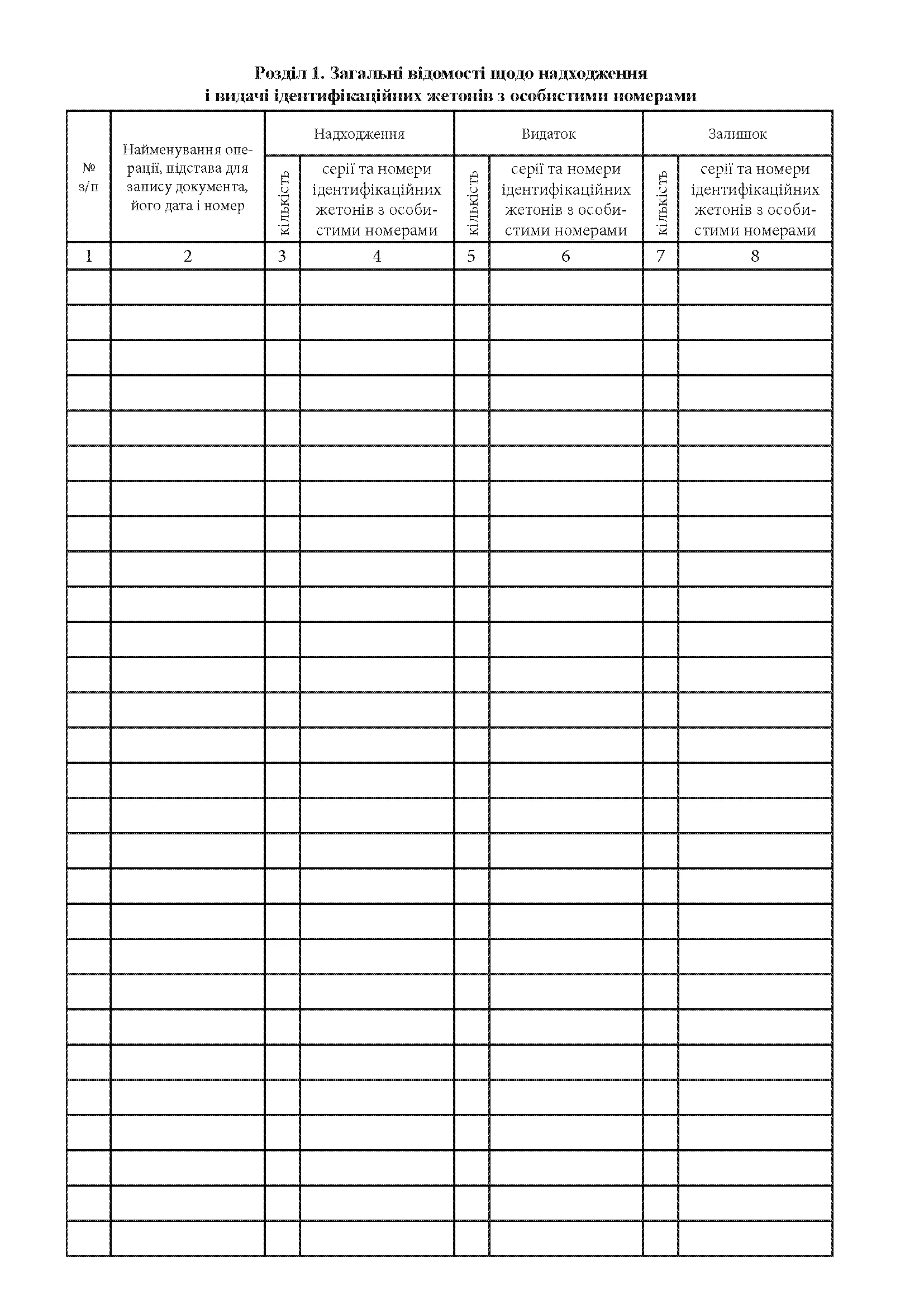 Книга обліку ідентифікаційних жетонів з особистими номерами військовослужбовців, додаток 46. Автор — Міністерство оборони України. 