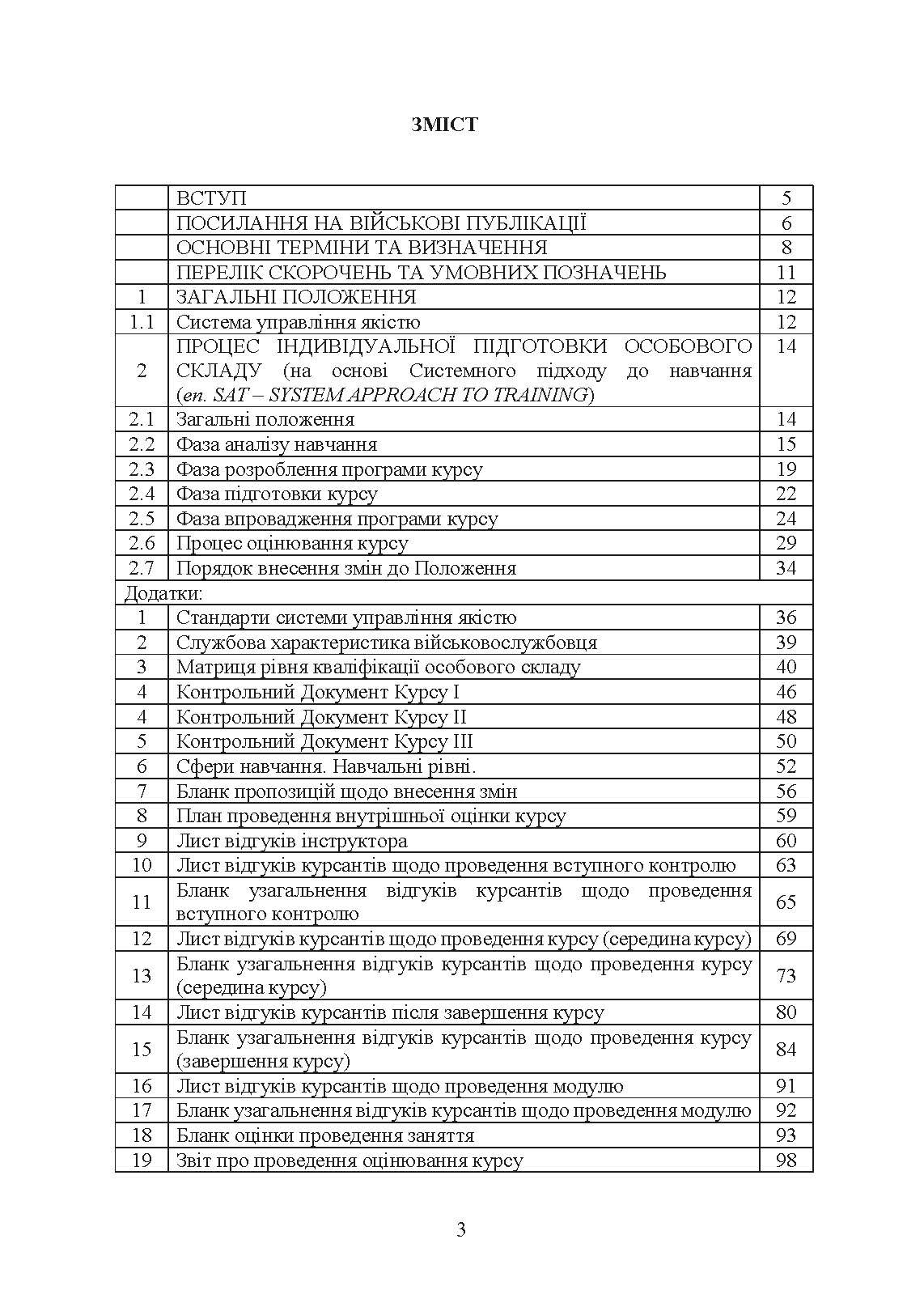 Положення про якість навчання та індивідуальної підготовки військовослужбовців Військової служби правопорядку у ЗС України