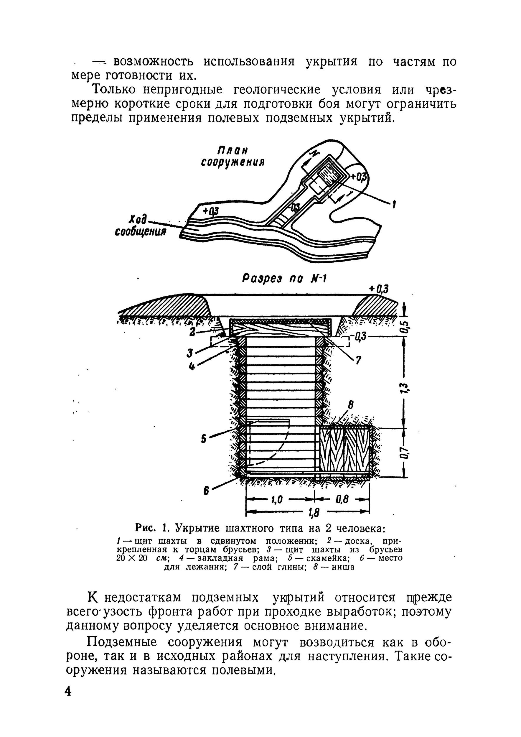 Возведение полевых подземных сооружений в средних и слабых грунтах. . 