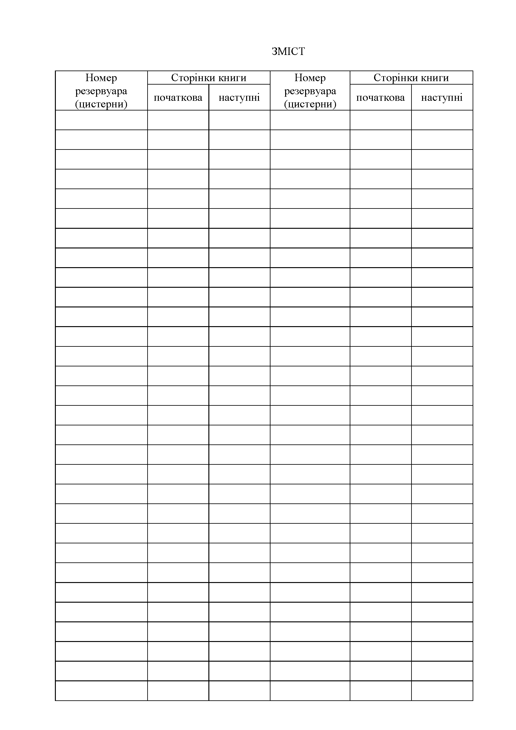 Книга обліку замірів у резервуарах (цистернах), додаток 63. Автор — Міністерство оборони України. 