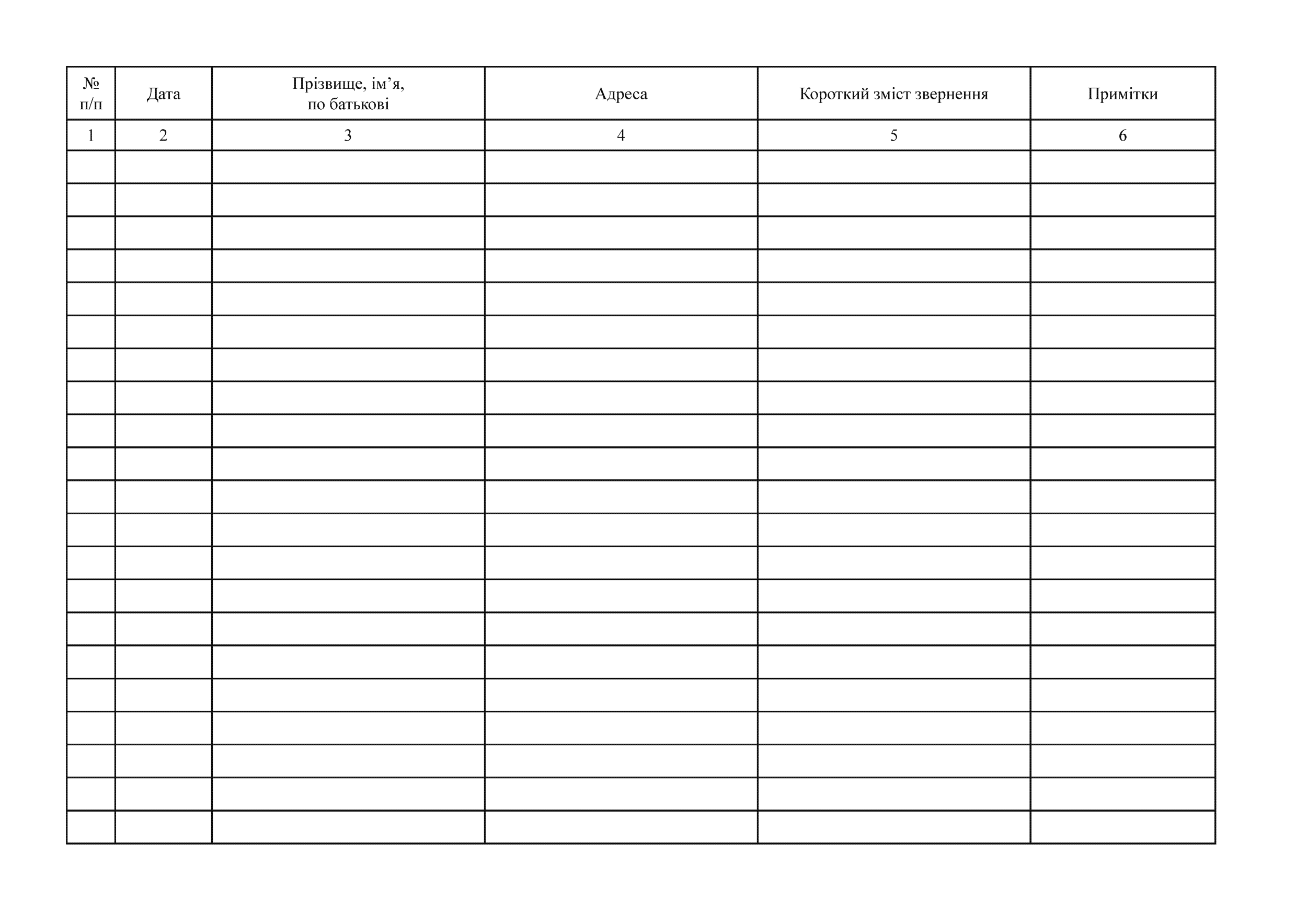 Журнал звернень громадян. Автор — Міністерство оборони України. 