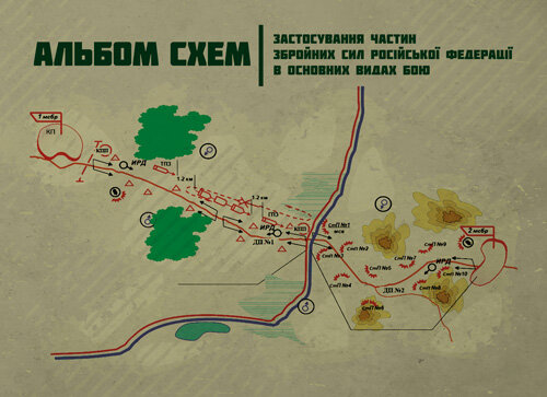 Застосування частин збройних сил російської федерації в основних видах бою. Альбом схем. Обкладинка — Мягкий