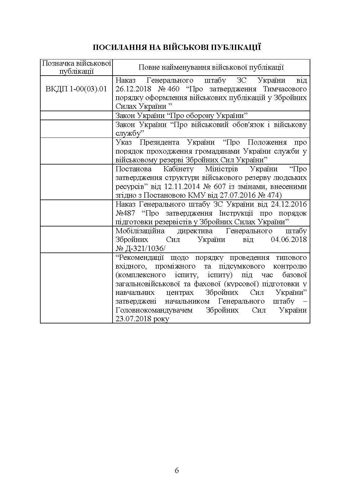 Організація та проведення підготовки резервістів в органах військового управління та військових частинах Збройних Сил України.. . 