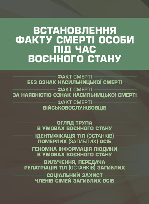 Встановлення факту смерті особи під час воєнного стану. . 