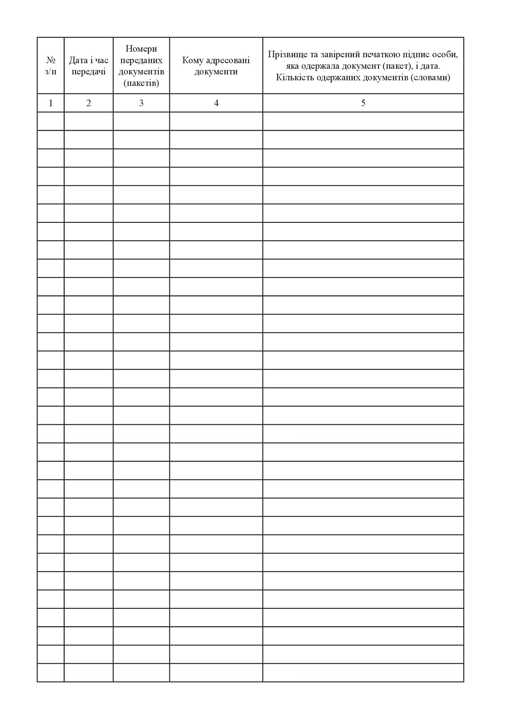 Розносна книга (форма 3)