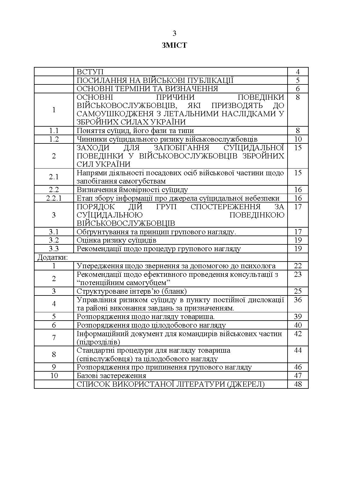 Дії групи спостереження за суїцидальною поведінкою військовослужбовців. . 