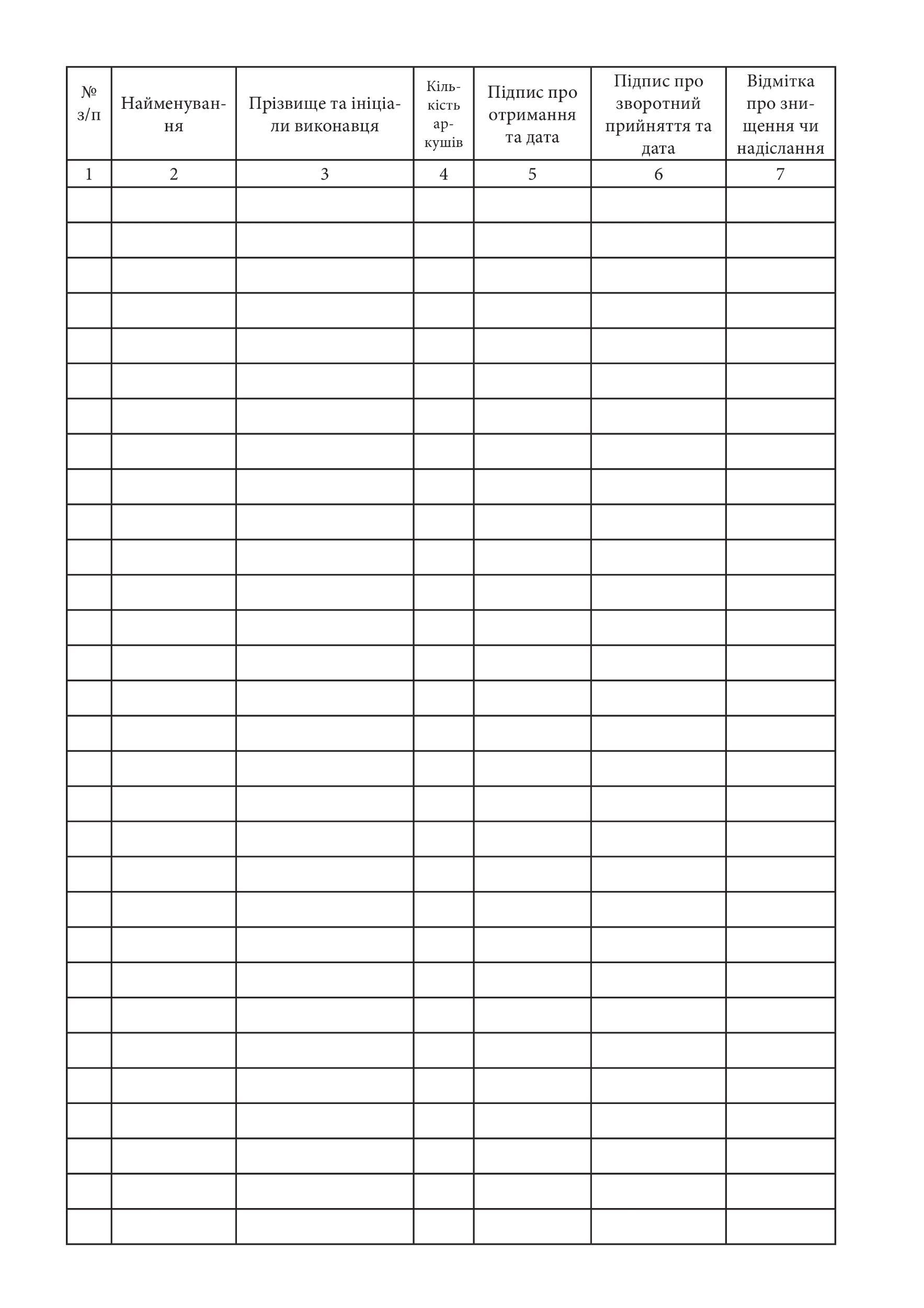 Книга обліку робочих зошитів, додаток 52. Автор — Генеральний штаб ЗСУ. 