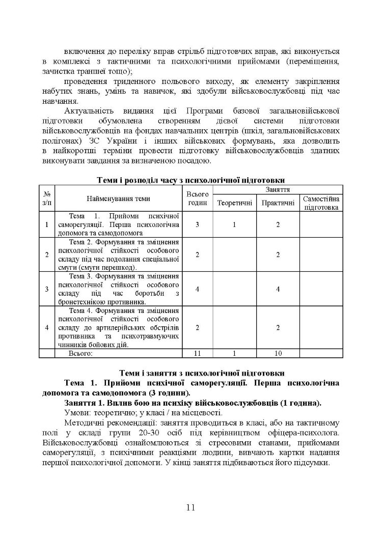 Збірник стандартів психологічної підготовки у Збройних Силах України