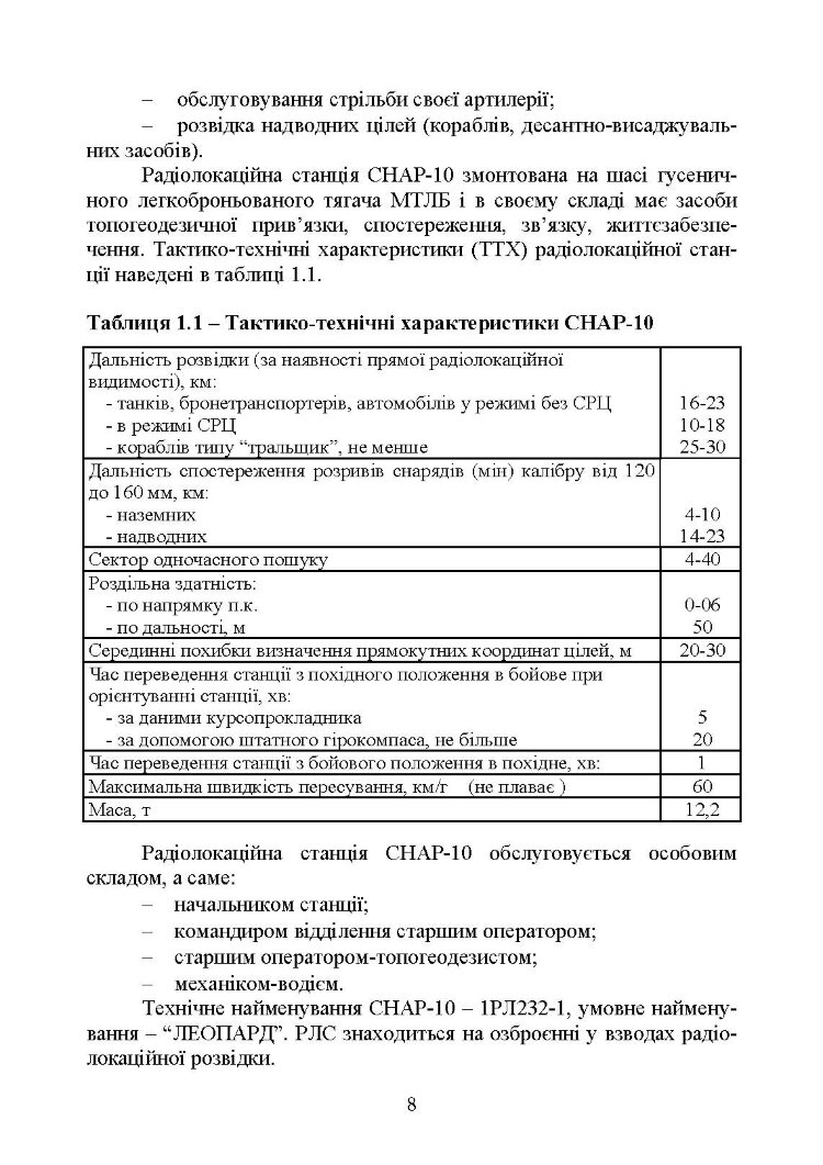 Бойова робота на радіолокаційних станціях (1РЛ232-1; 1РЛ239-1(М); 1РЛ133)