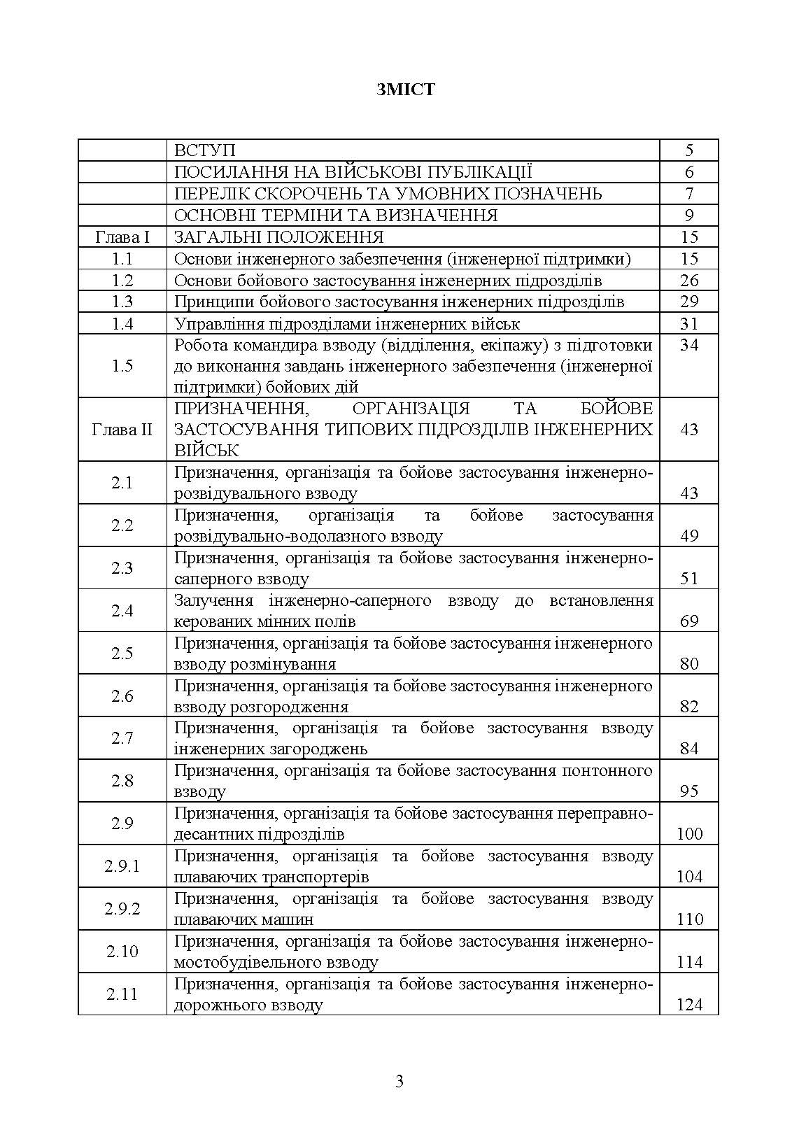 Бойовий статут Сил підтримки «Інженерні війська Збройних Сил України» частина ІІІ (взвод, відділення, екіпаж). . 