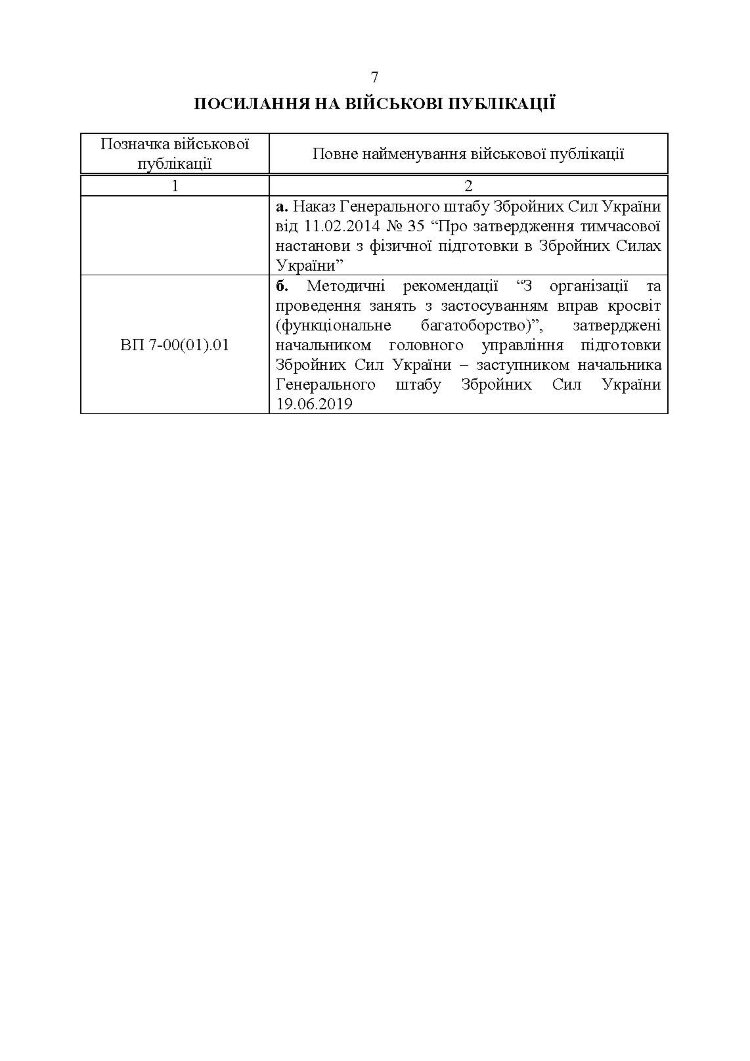 Організація підготовки військовослужбовців за бойовою армійською системою. Методичні рекомендації