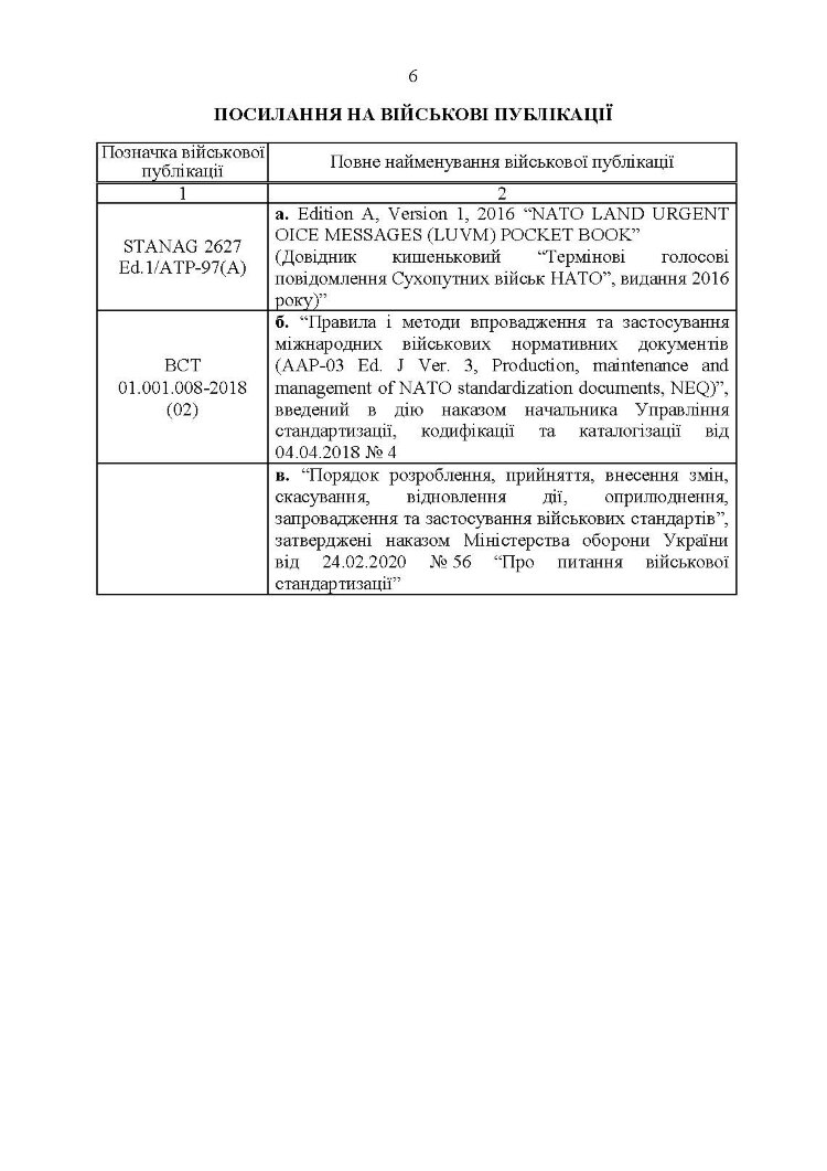 Невідкладні голосові повідомлення сухопутних військ НАТО. Довідник