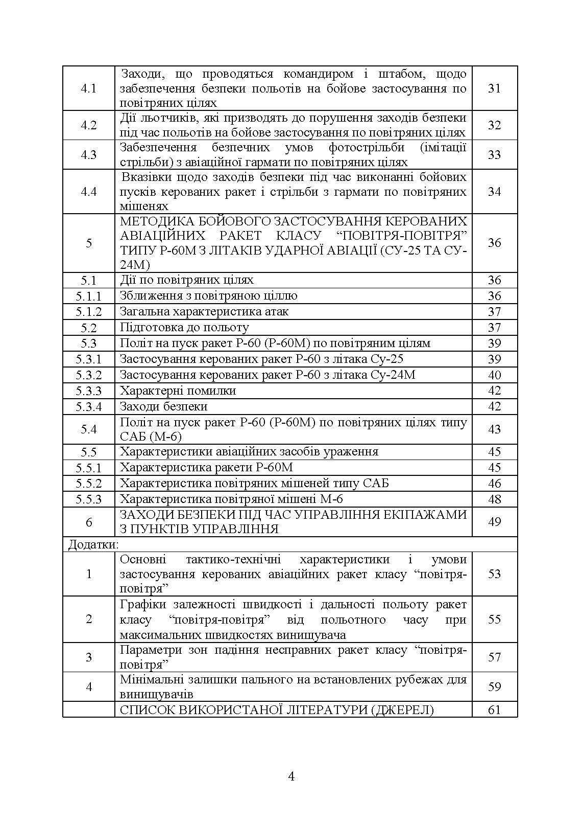 Забезпечення безпеки застосування авіаційних засобів ураження по повітряних цілях. Методичний посібник. . 