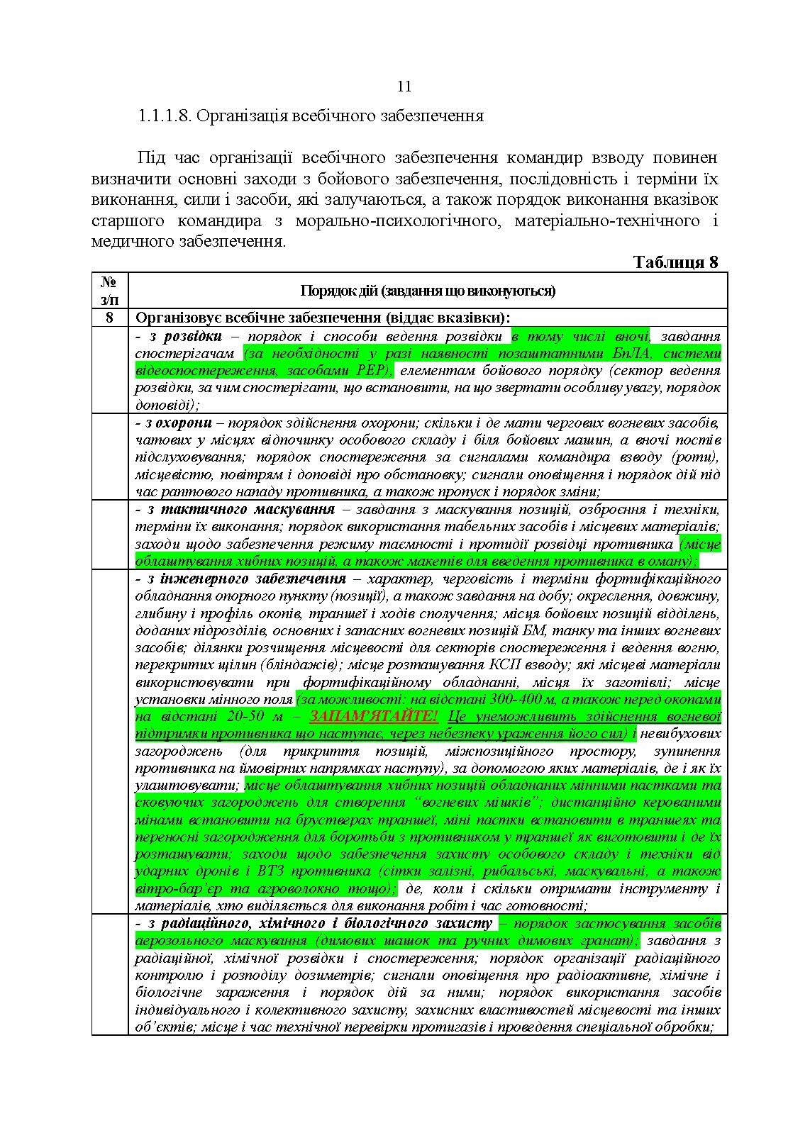 Індивідуальна підготовка (рівень командир та головний сержант загальновійськового взводу). Частина І  -  набуття оборонних спроможностей). . 