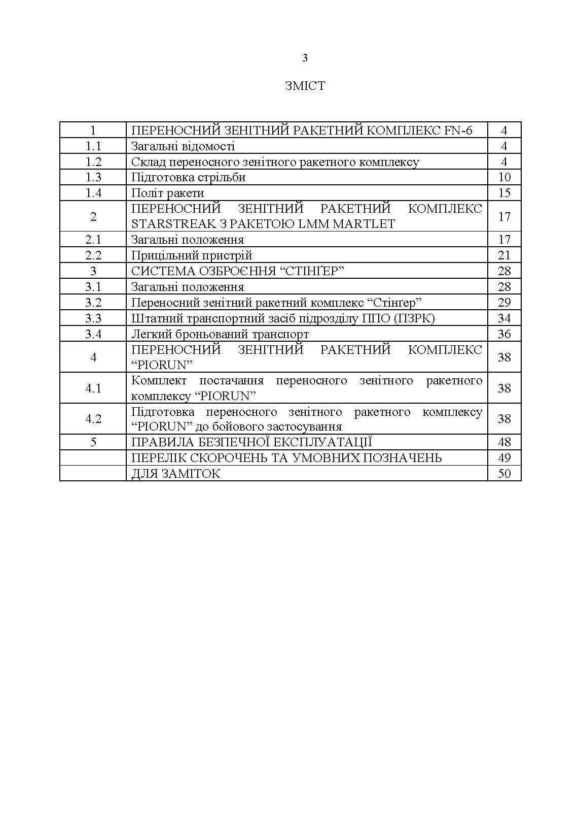 Посібник щодо застосування озброєння іноземного виробництва у Збройних Силах України (інструкції з використання). Переносні зенітно-ракетні комплекси. . 